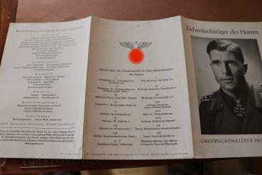 Broschüre Eichenlaubträger des Heeres - Oberwachtmeister Primozic
